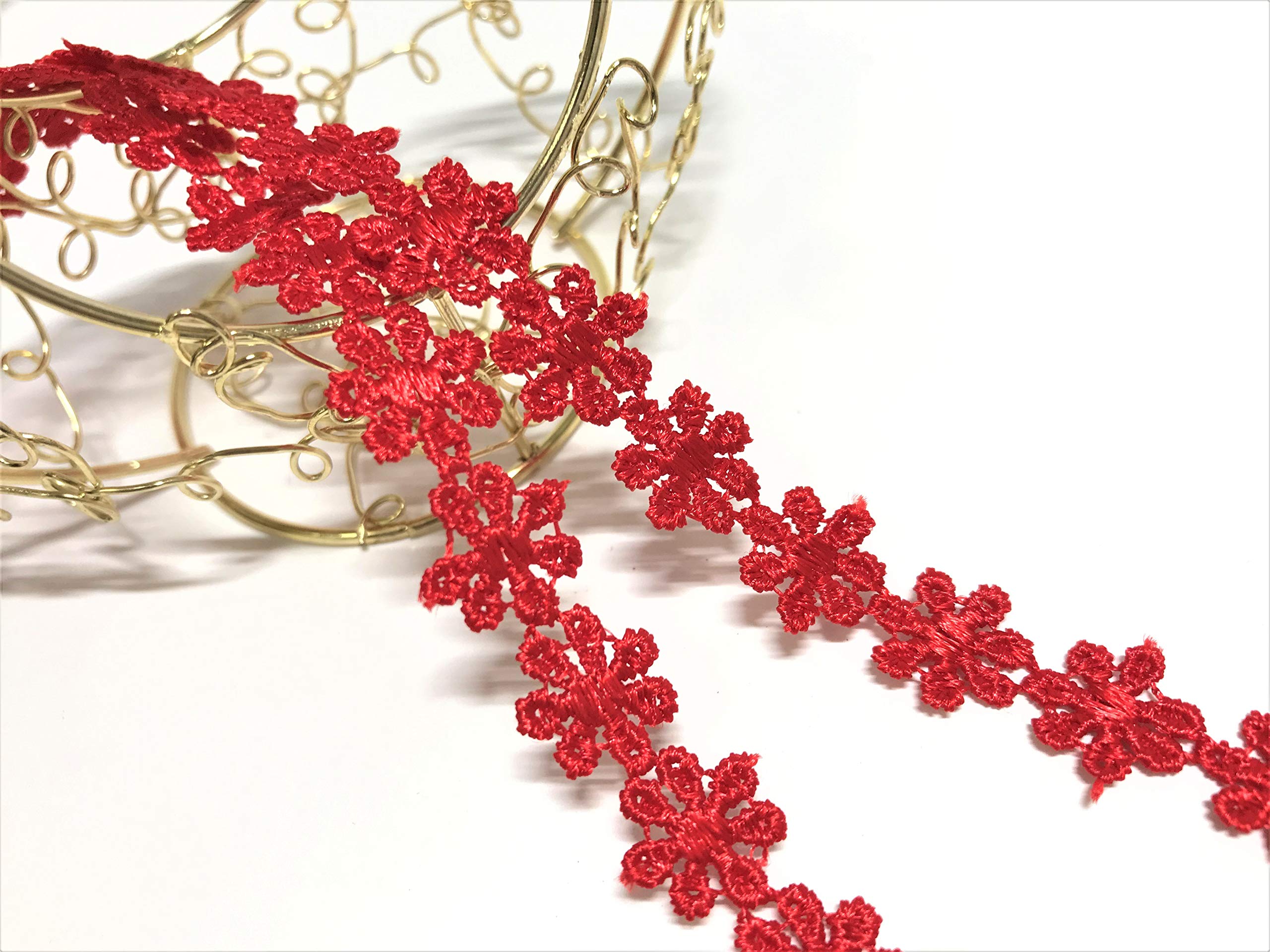 Amazon.co.jp: 小花のレース 3M 幅1.3㎝ レース リボン ケミカル